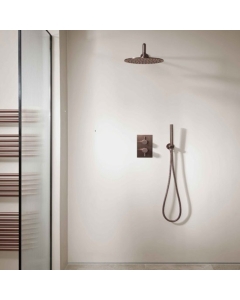 JTP Vos Shower Combination 2 Outlet - Brushed Bronze image in situ - COM090