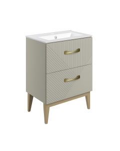 Prestige Brushed Brass 170mm Bow Handle in situ - CNPW106217