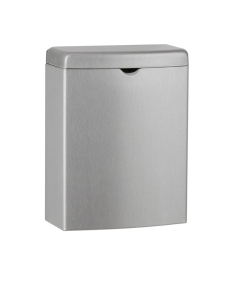 Bobrick ConturaSeries Surface-Mounted Satin Stainless Steel Sanitary Bin 3.8L Plain Image