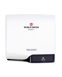 Genwec World Dryer Slimdri Hand Dryer - White front image on a white background - GW01030200