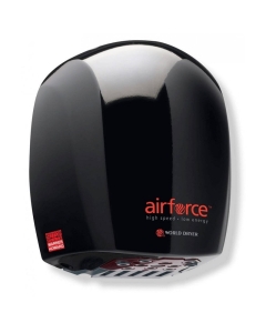 Airforce Hand Dryer MK3 Black 1.1kW image of the front on a plain white background - BC0325