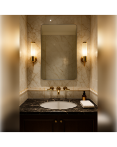 Abode Aruna 450mm x 900mm Frameless Tablet Mirror ABM1036 Lifestyle