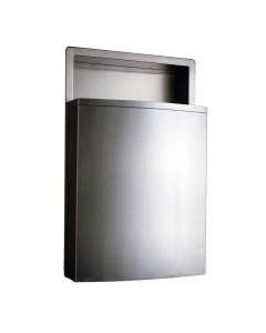 Recessed Waste Bin with LinerMate 48.3L Bobrick on a white background - B43644