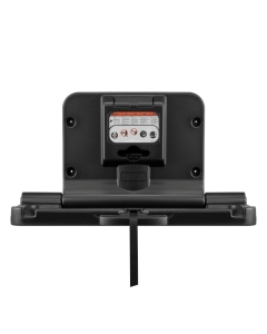 Safe Hands Matt Black Horizontal Baby Changing Table - Wall Mounted front