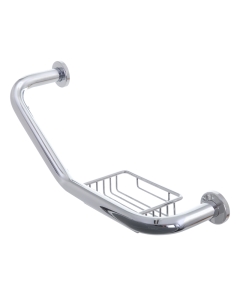 Prestige Chromed Brass Angular Support Rail Soap Basket 