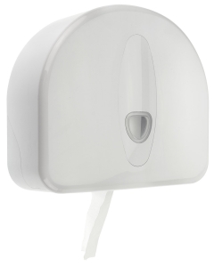 Prestige Plastic Stub Roll Dispenser White Front