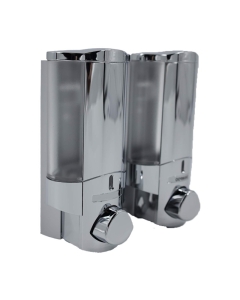 Dolphin Double Shower Soap Dispenser - 2 x 300ml on a plain white background - BC624-2