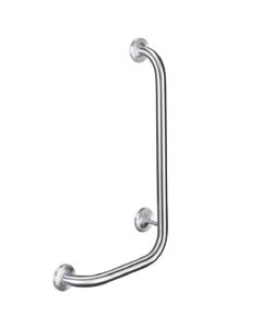 Prestige Left Hand Angled Grab Rail 750mm x 400mm - Satin Stainless Steel