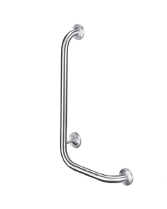 Prestige Right Hand Angled Grab Rail 650mm x 350mm - Satin Stainless Steel