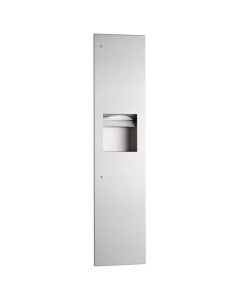 Bobrick Trimline Recessed Paper Towel Dispenser and 14.4 Ltr Waste Bin image - B38034
