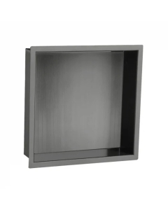 JTP VOS Brushed Black Square Shower Niche 300mm x 300mm 