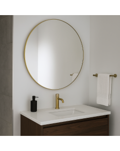 Abode Mayar Round Mirror - Brushed Brass 600mm ABM1003