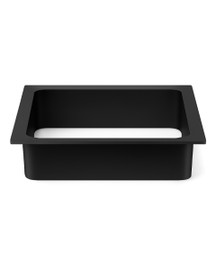 Prestige Square Waste Chute Smooth Matt Black 220mm