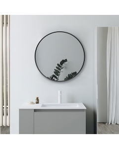 Yorvik Round Mirror - Matt Black 500mm lifestyle  CNPW106262