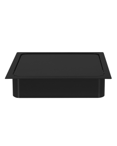 Prestige Matt Black Multipurpose Soft Closing Square Waste Chute - 220mm front image closed - AD-KH020-HLB