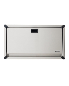Genwec Polished Stainless Steel Surface Mounted Baby Changing Unit closed - GW07030402