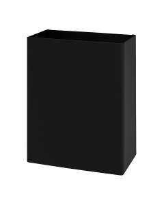 Smooth Matt Black 24L Wall Mounted Bin - Front