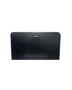 Genwec Matt Black Stainless Steel Horizontal Baby Changing Unit closed on a white background - GW07050401-MB