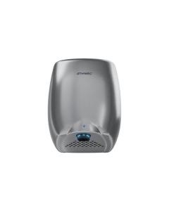 Genwec 900W E-flow Silver Aluminium Hand Dryer front view of hand dryer on a white background - GW01210401