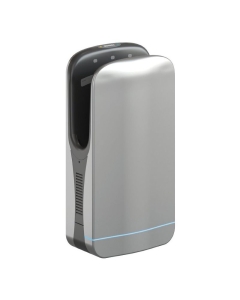 Genwec Condor Silver 1.8kW Blade Hand Dryer side view on a white background - GW01160104