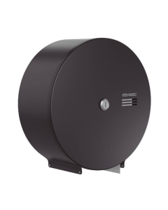 Genwec Matt Black Jumbo Paper Dispenser Stainless Steel white