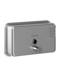 Genwec Horizontal Brushed Stainless Steel Soap Dispenser 1200ml image of the unit on a plain background - GW04020401