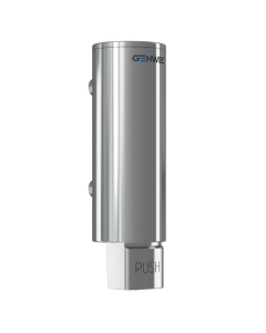 Genwec Cylindrical 300ml Polished Stainless Steel Soap Dispenser lose up image - GW04060402