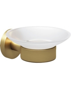 Genwec Nimbus Brushed Gold Round Soap Dish