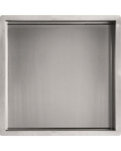 JTP VOS Stainless Steel Square Shower Niche 300mm x 300mm - Front View