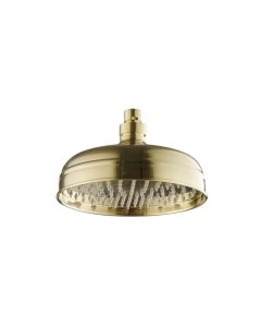 JTP Grosvenor Victorian Brushed Brass 200mm Round Rainfall Shower Head image - 15889BBR