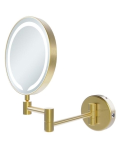 JTP Zoom Magnifying Shaving Mirror Brushed Brass
