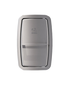 Vertical Recessed Baby Changing Station Koala Kare closed on a plain background KB311-SSRE-EN