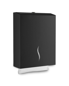 Prestige Ecoline Paper Towel Dispenser - Matt Black image on a white background -  E-ZHTL/MBK