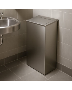 Prestige Ecoline Brushed Stainless Steel Push Lid 38L Waste Bin