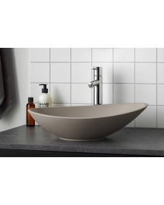 Prestige Hornsea Latte 564 x 323mm OTH Countertop Resin Sink Wash Basin lifestyle - CNPW109916