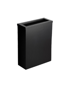 Opal Matt Black Steel 30 Litre Waste Bin With Chute Lid image on a white background - WB30-LID-BK