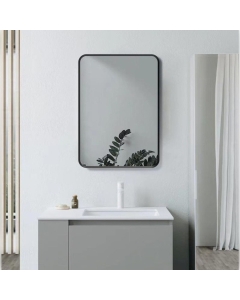 Yorvik Matt Black Rectangle Mirror 600mm x 800mm Lifestyle CNPW106269