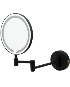 JTP Zoom Matt Black Magnifying Shaving Mirror