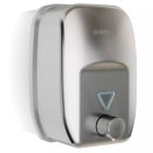 Genwec 1800ml Brushed Stainless Steel Wall Mounted Manual Soap Dispenser close up side image - GW04210401