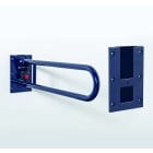 Removable Steel Hinged Grab Rail Dark Blue 800 mm