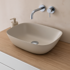 Prestige Bawtry Matt Latte 460 x 320mm Resin Countertop Wash Sink Basin 