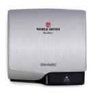 Genwec World Dryer Slimdri Hand Dryer - Brushed Stainless Steel on a plain white background - GW01030401