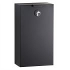 Bobrick Matt Black Surface Mounted Sanitary Disposal Bin - 1.9L image on a white background - B35139.MBLK