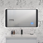  JTP Digital Matt Black LED Bluetooth Mirror In Situ 