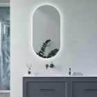 Roundhay 400mm Oblong Back-Lit LED Mirror - In Situ