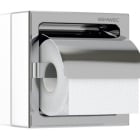 Genwec Surface Mounted Single Toilet Roll Holder - Polished Stainless Steel image on a white background - GW03080402