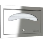 Genwec Brushed Stainless Steel Recessed Toilet Seat Cover Holder image on a white background - GW03150401