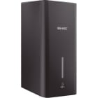 Genwec Wall Mounted Matt Black Stainless Steel  Automatic Soap/Hand Sanitiser Dispenser - 1100ml on a plain background - GW04160403