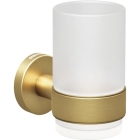 Genwec Nimbus Brushed Gold Round Stainless Steel Tumbler Holder Plain Image