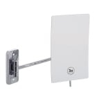 Genwec Square Chrome Slimline Magnifying Mirror